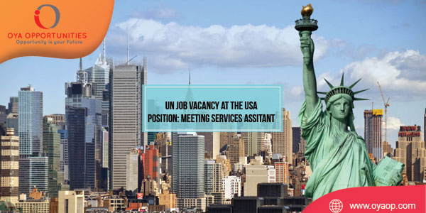 UN Job Vacancy at USA (Meeting Services Assistant)