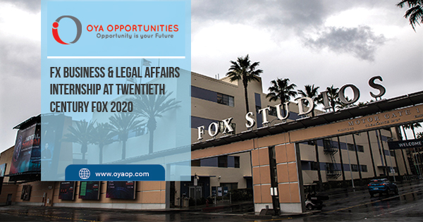 FX Business & Legal Affairs Internship at Twentieth Century Fox 2020
