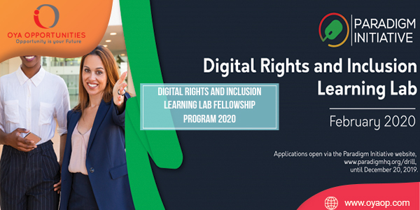 Digital Rights and Inclusion Learning Lab Fellowship Program 2020