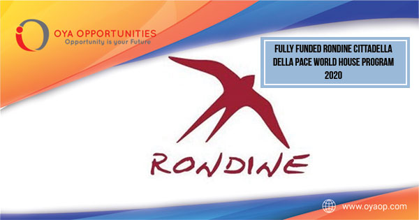 Fully Funded Rondine Cittadella della Pace World House Program 2020