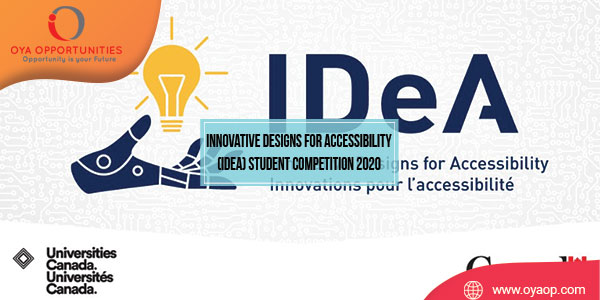 Innovative Designs for Accessibility (IDeA) Student Competition 2020