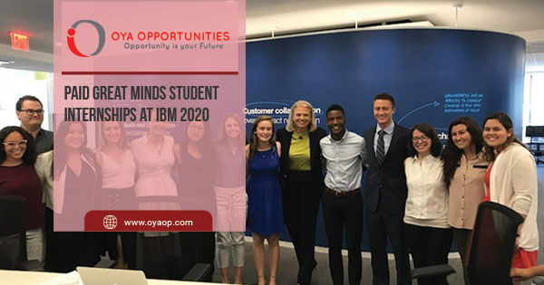 Paid Great Minds Student Internships at IBM 2020