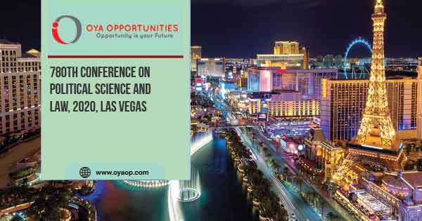 780th Conference on Political Science and Law, 2020, Las Vegas