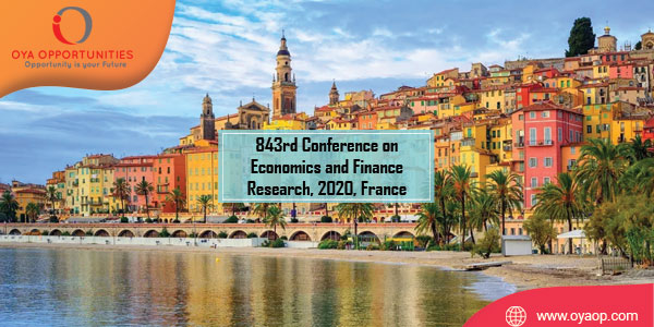 843rd Conference on Economics and Finance Research, 2020, France
