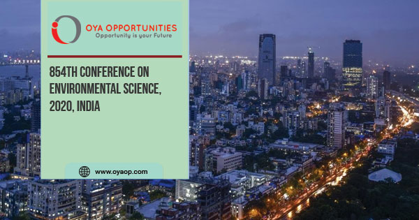 854th Conference on Environmental Science, 2020, India
