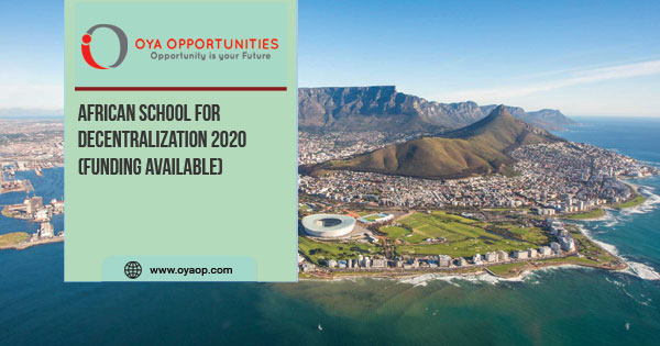African School for Decentralization 2020 (Funding available)