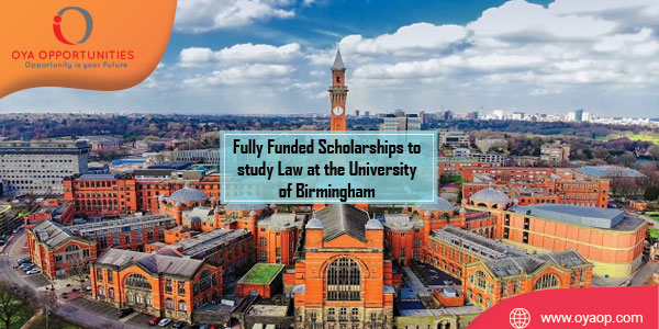 Fully Funded Scholarships to study Law at the University of Birmingham