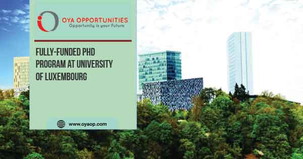 Fully-funded PhD Program at University of Luxembourg