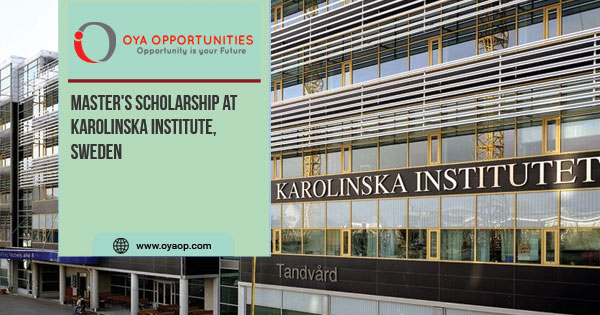 Global Master's Scholarship at Karolinska Institute, Sweden