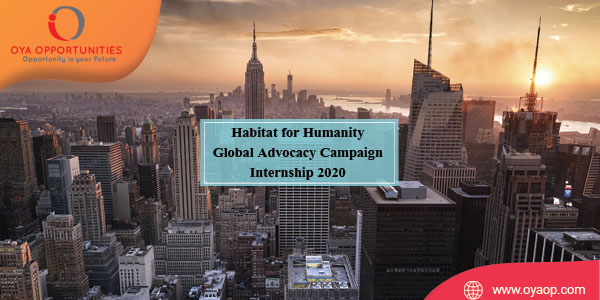 Habitat for Humanity Global Advocacy Campaign Internship 2020