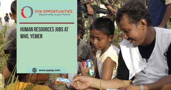 Human Resources Jobs at WHO, Yemen