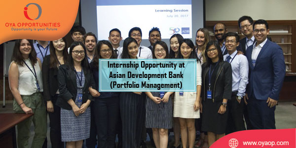 Internship at Asian Development Bank (Portfolio Management)