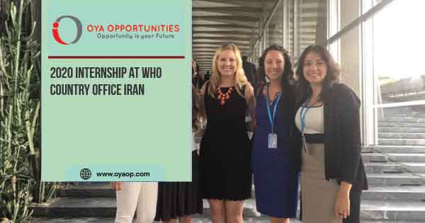 Internship at WHO Country Office Iran 2020