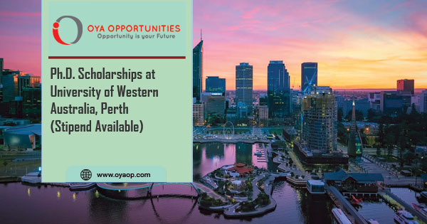 Ph.D. Scholarships at University of Western Australia (Stipend Available)