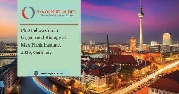 PhD Fellowship in Organismal Biology at Max Plank Institute