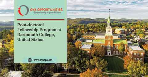 Post-doctoral Fellowship Program at Dartmouth College, US