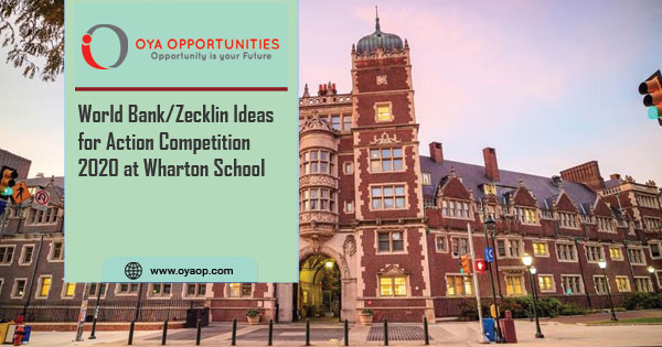World Bank/Zecklin Ideas for Action Competition 2020 at Wharton