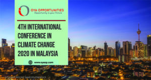 4th International Conference in Climate Change 2020 in Malaysia