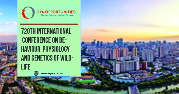 720th International Conference on Behaviour Physiology and Genetics of Wildlife