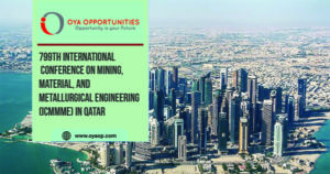 799th International Conference on Mining, Material, and Metallurgical Engineering (ICMMME) in Qatar