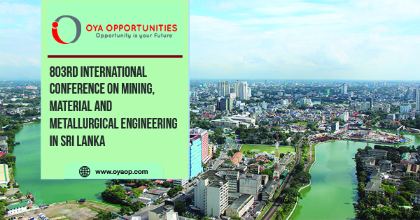 International Conference on Mining, Material and Metallurgical Engineering in Sri Lanka