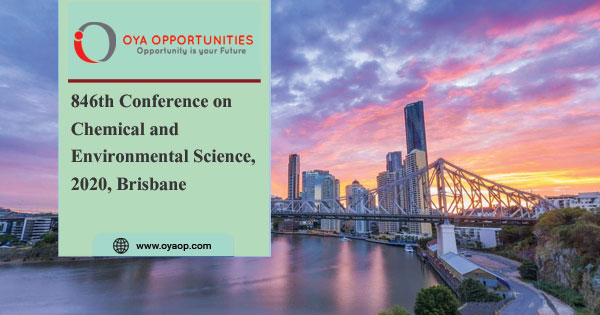 846th Conference on Environmental Science, 2020, Brisbane