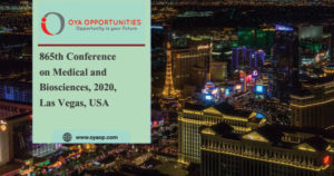 865th Conference on Medical and Biosciences, 2020, Las Vegas