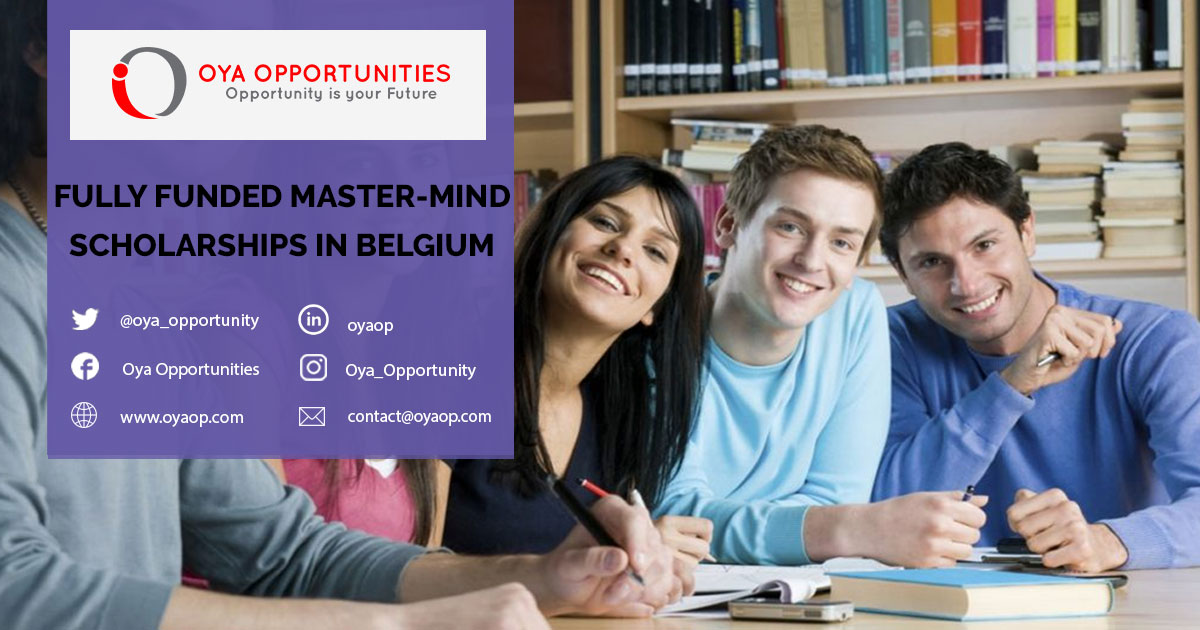 Fully Funded Master Mind Scholarships in Belgium 2020-21
