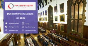 Durham University Scholarship 2020