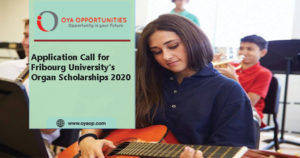 Application Call for Fribourg University's Organ Scholarships 2020