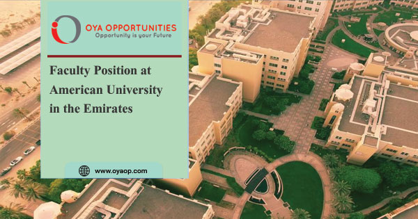 Faculty Position at American University in the Emirates