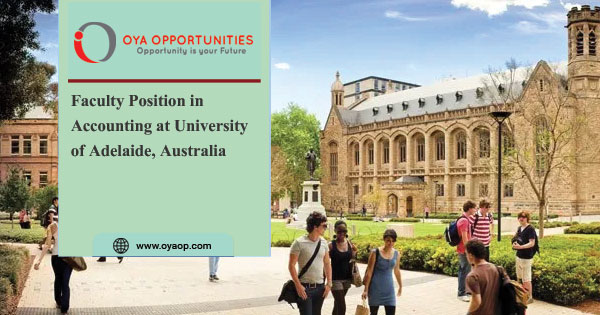 Faculty Position at University of Adelaide, Australia