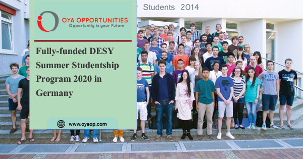 Fully-funded DESY Summer Studentship Program 2020 in Germany