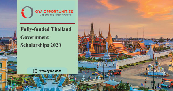 Fully-funded Thai Government Scholarships 2020