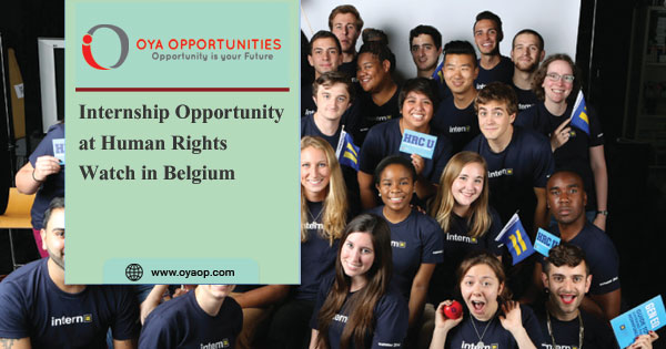 Internship Opportunity at Human Rights Watch in Belgium