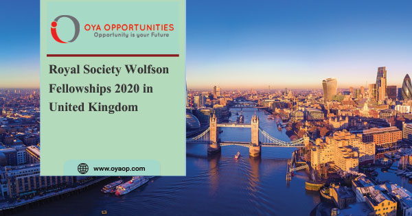 Royal Society Wolfson Fellowships 2020 in UK