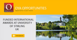Funded International Awards At University Of Stirling in UK