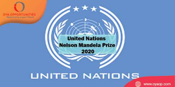 United Nations Nelson Mandela Prize 2020