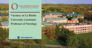 Vacancy at La Roche University (Assistant Professor of Nursing)