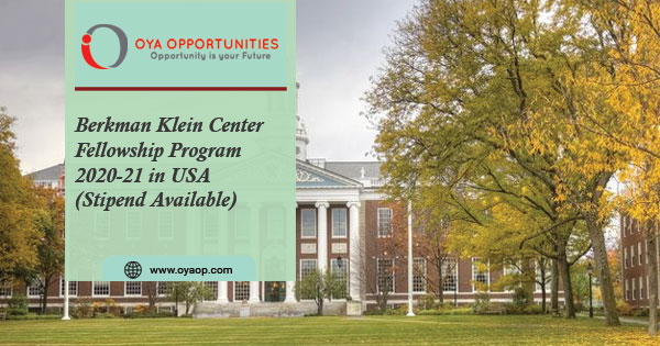 Berkman Klein Center Fellowship Program 2020-21 in USA