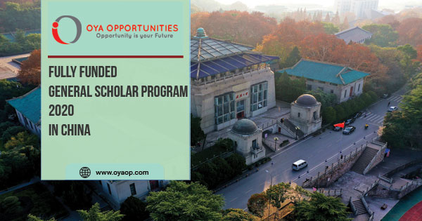 Funded General Scholar Program 2020 in China