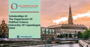 Scholarships At The Department Of Political Science, University Of Copenhagen 2020