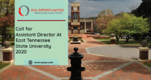 Call for Assistant Director at East Tennessee State University 2020