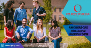 Funded World-Class Scholarships at University of Exeter in UK