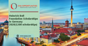Heinrich Boll Foundation Scholarships in Germany 2020(1200 scholarships)