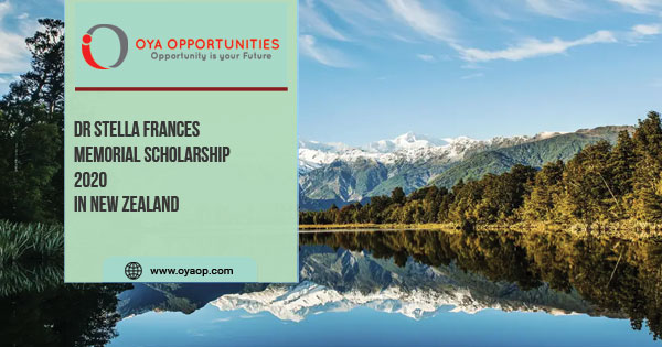 Dr Stella Frances Memorial Scholarship 2020
