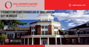 Vacancy for Staff Counselor at Ohio University in Greece