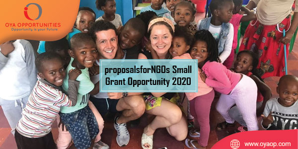 proposalsforNGOs Small Grant Opportunity 2020