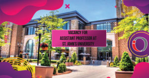 Vacancy for Assistant Professor at St. John's University