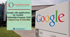 Google fellowship Program 2020